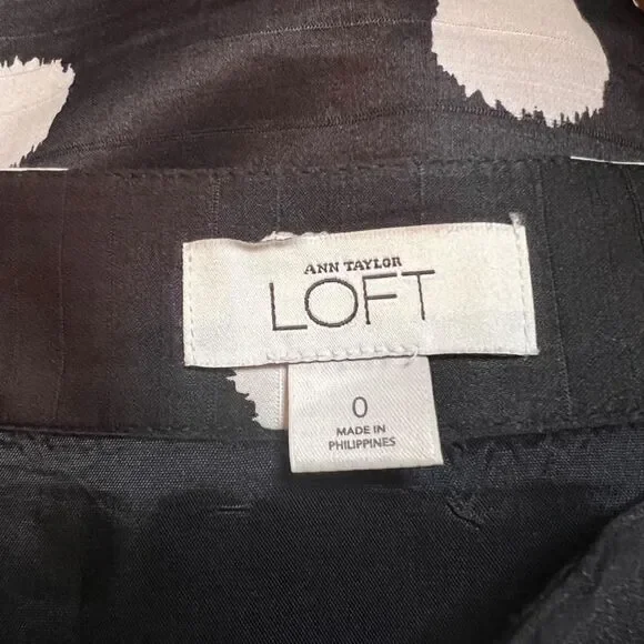 Women's Ann Taylor LOFT Black Polka Dot Skirt Size 0 - Picture 5 of 5